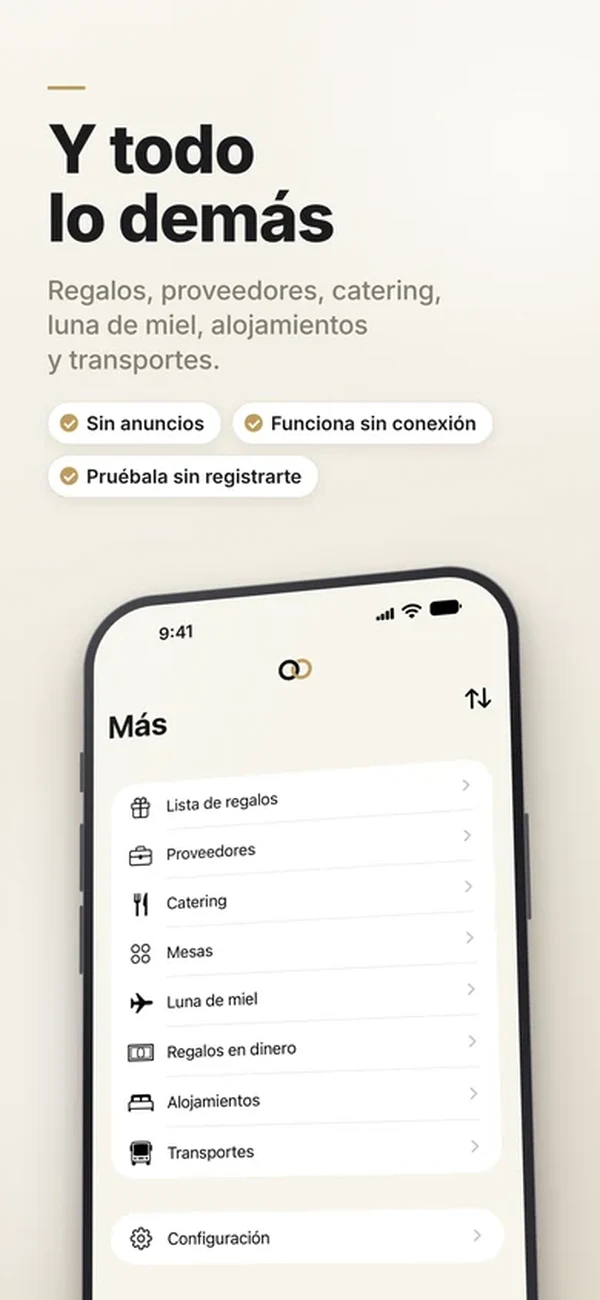 Catering con menús y precios